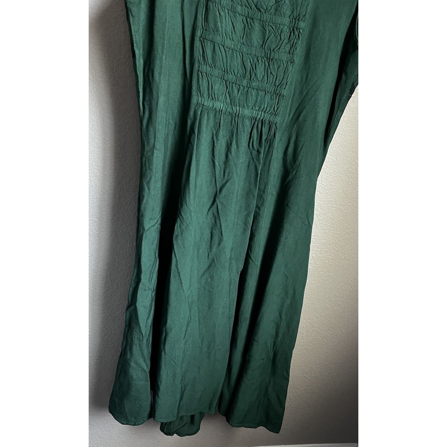 Nwt! Holy Clothing Women's Xl Boho Dyed Green Sleeveless Dress Handmade India — image 7 of 7